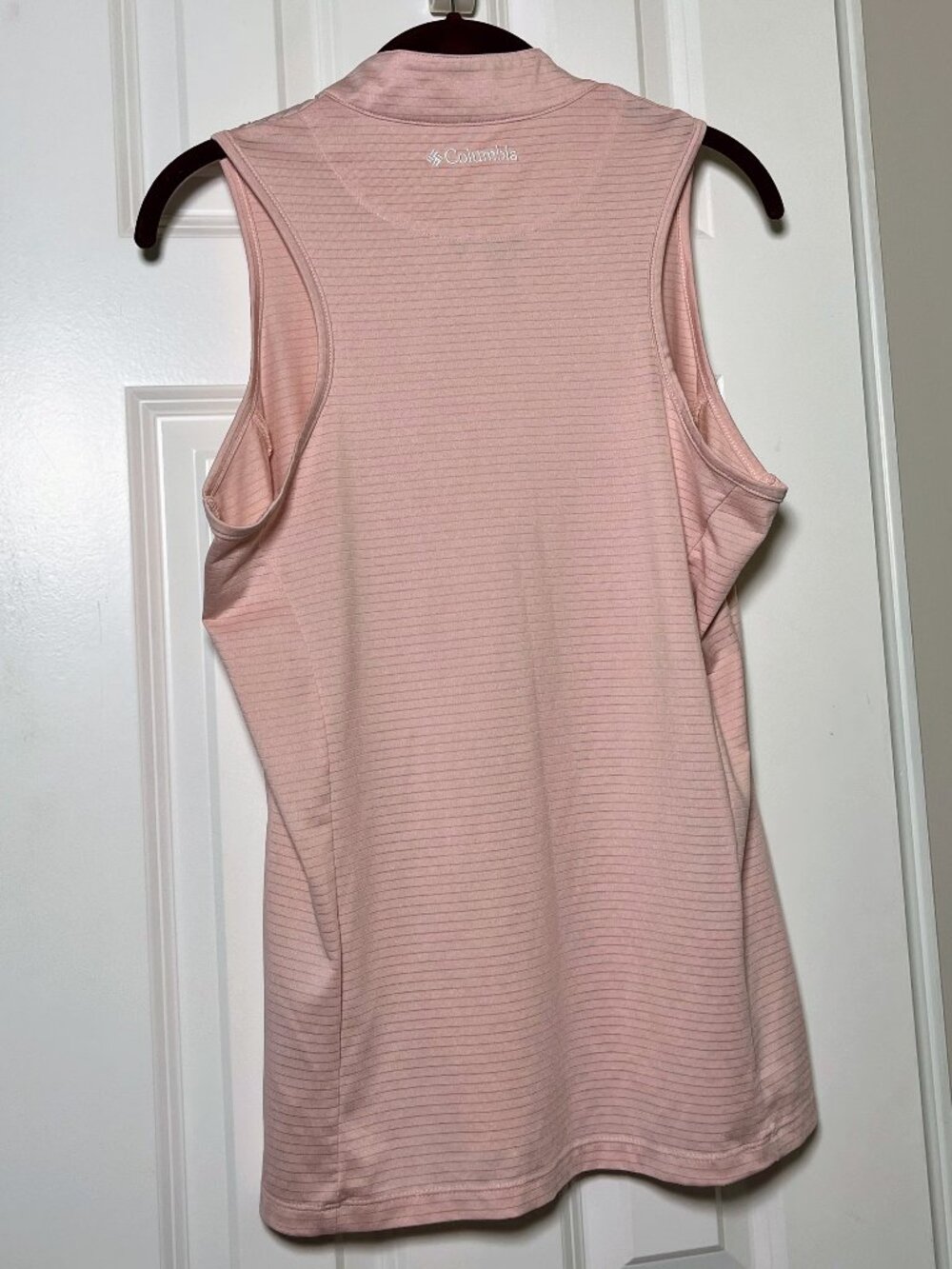 Columbia Golf Pink Sleeveless Snap Front Polo Shirt Medium - Picture 5 of 5